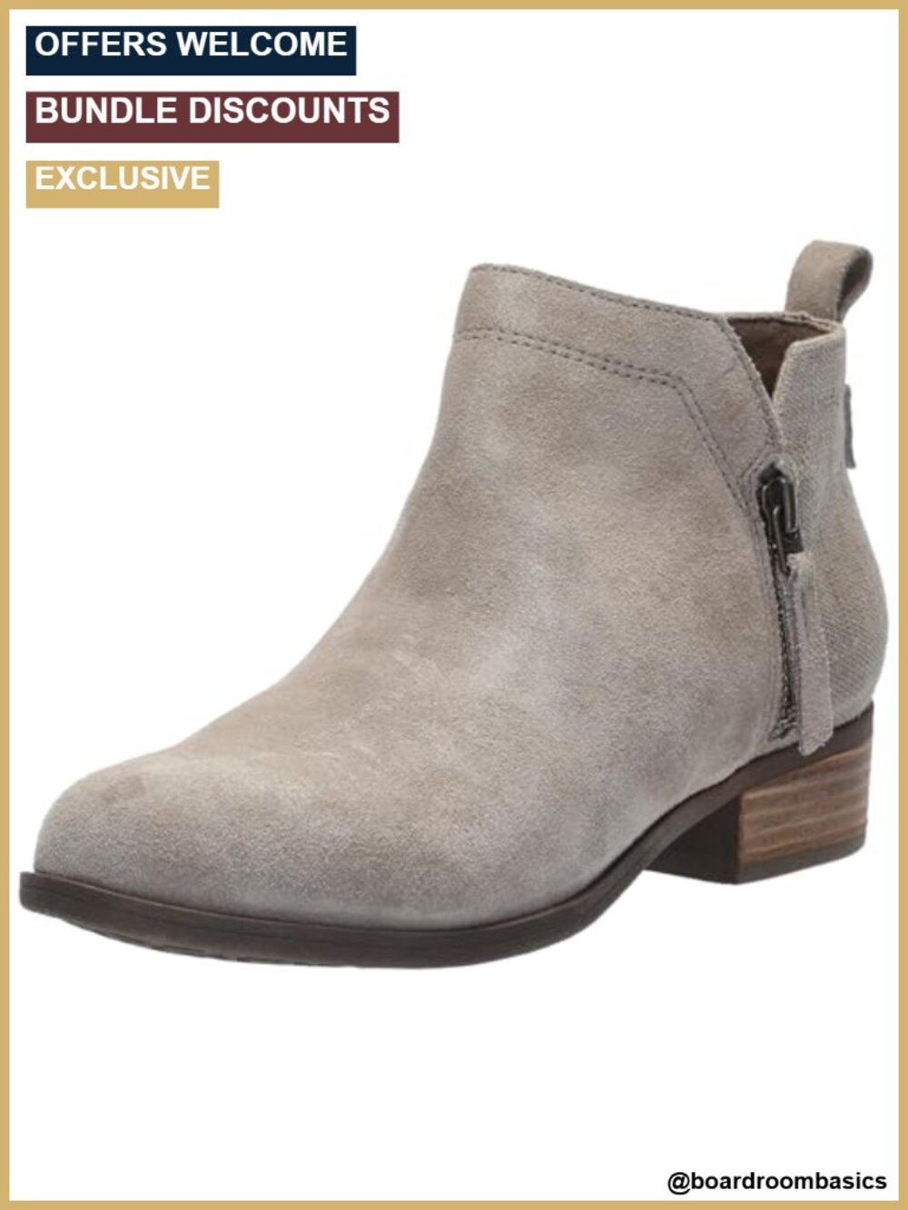 TOMS Dahlia Women's Ankle Booties Low Heel Suede Canvas Zip Closure